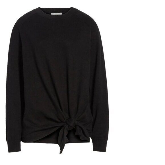 Vince Tie Waist Sweater In Black size XS - Picture 2 of 8